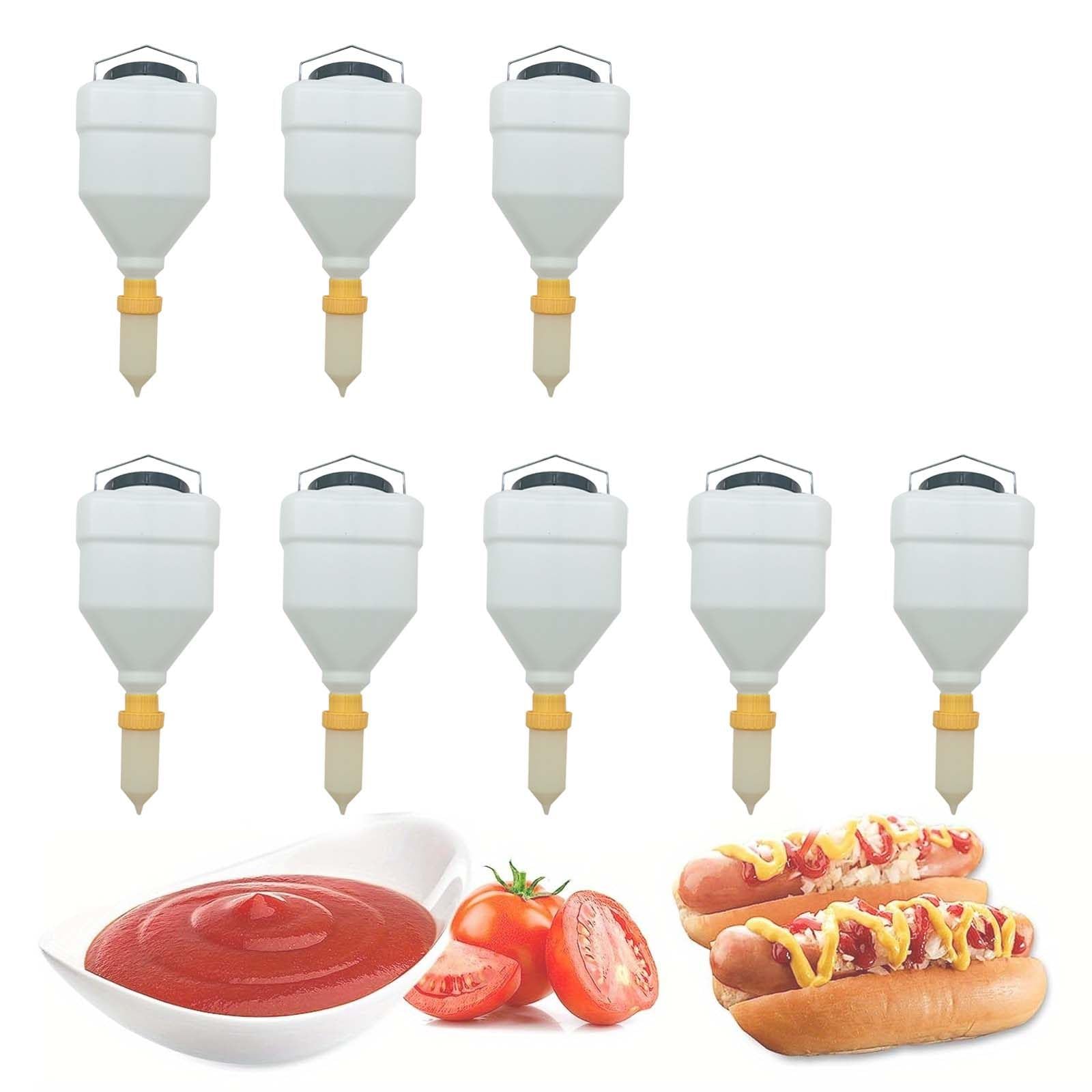 Dispensador de salsa cuadrado colgante y recipiente portátil recargable antifugas