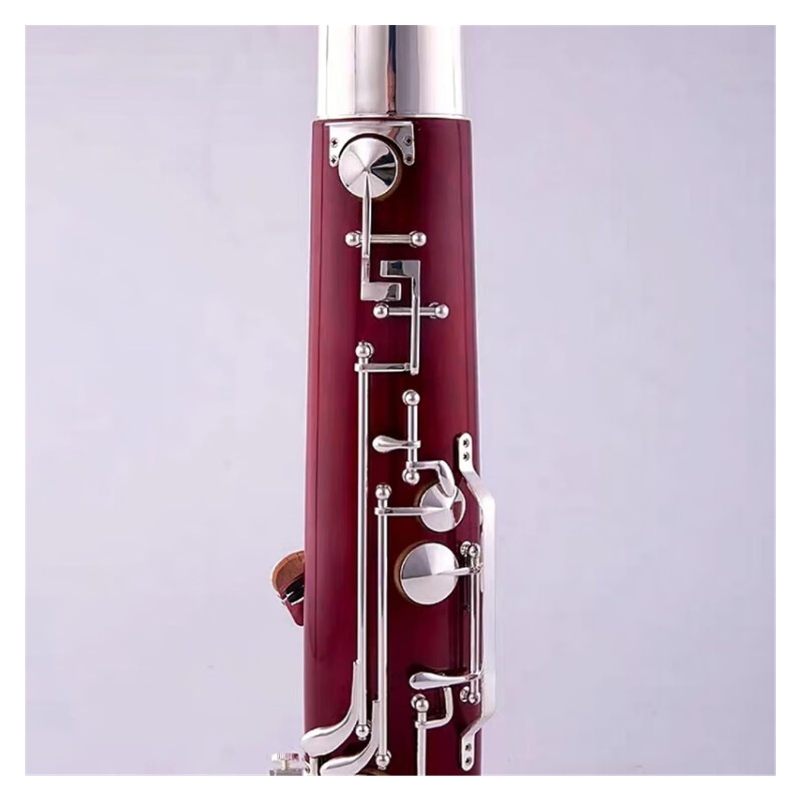 Instrument Fagotowy Z Korpusem Klonowym, Profesjonalny Fagot Z Białymi Miedzianymi Klawiszami I Akcesoriami Zestaw Fagotowy (Color : Nickel)
