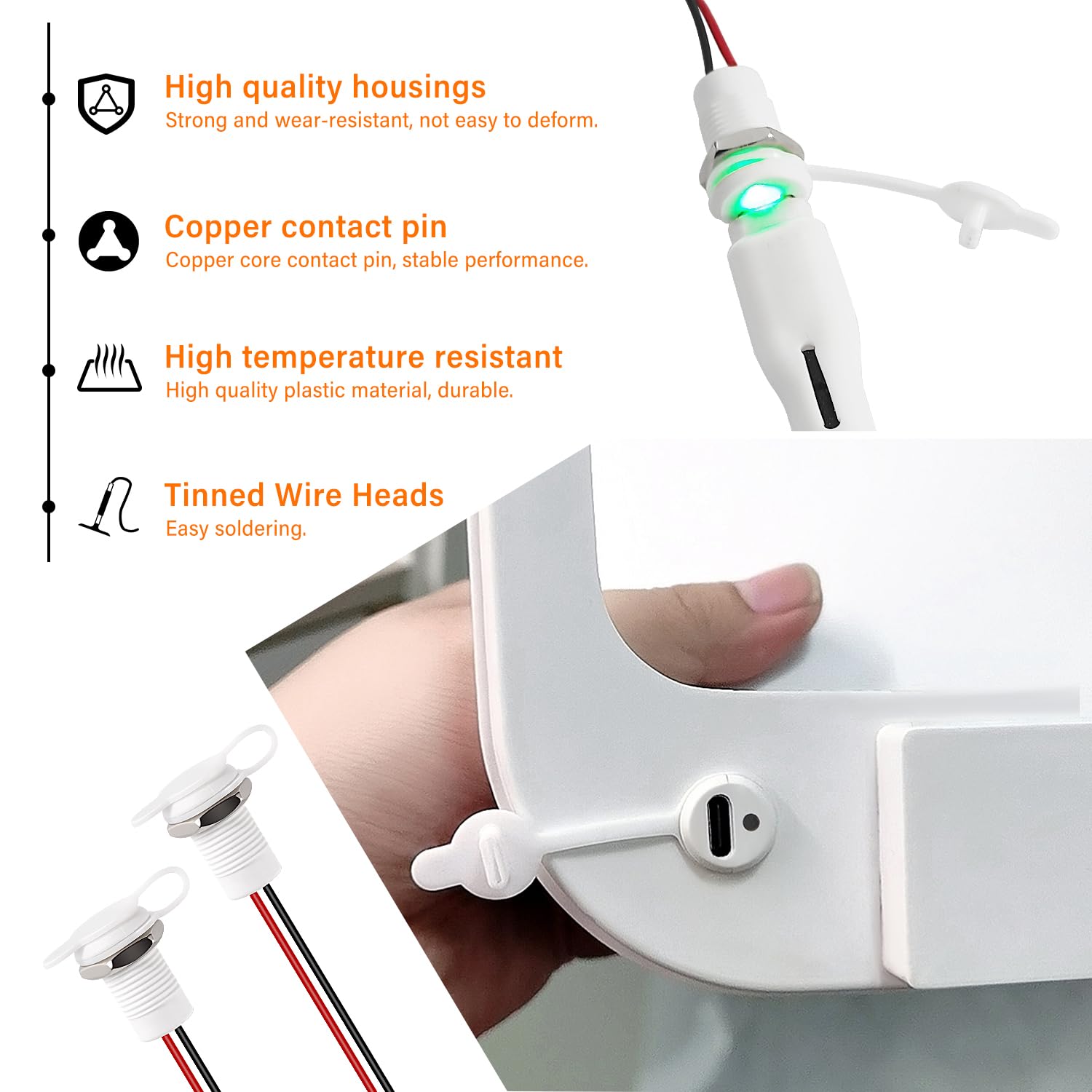 Modulo Connettore Con Cavo Per Binario Moderno Plastica Nera