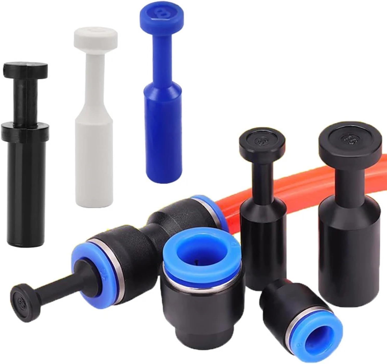 5PCS /Lot Pneumatic Blanking Pipe End Cup Plugs Air Hose Tube Push Fit Connector Plastic PPF PP4 /6/8/10/12mm(PP12-blue-5pcs)