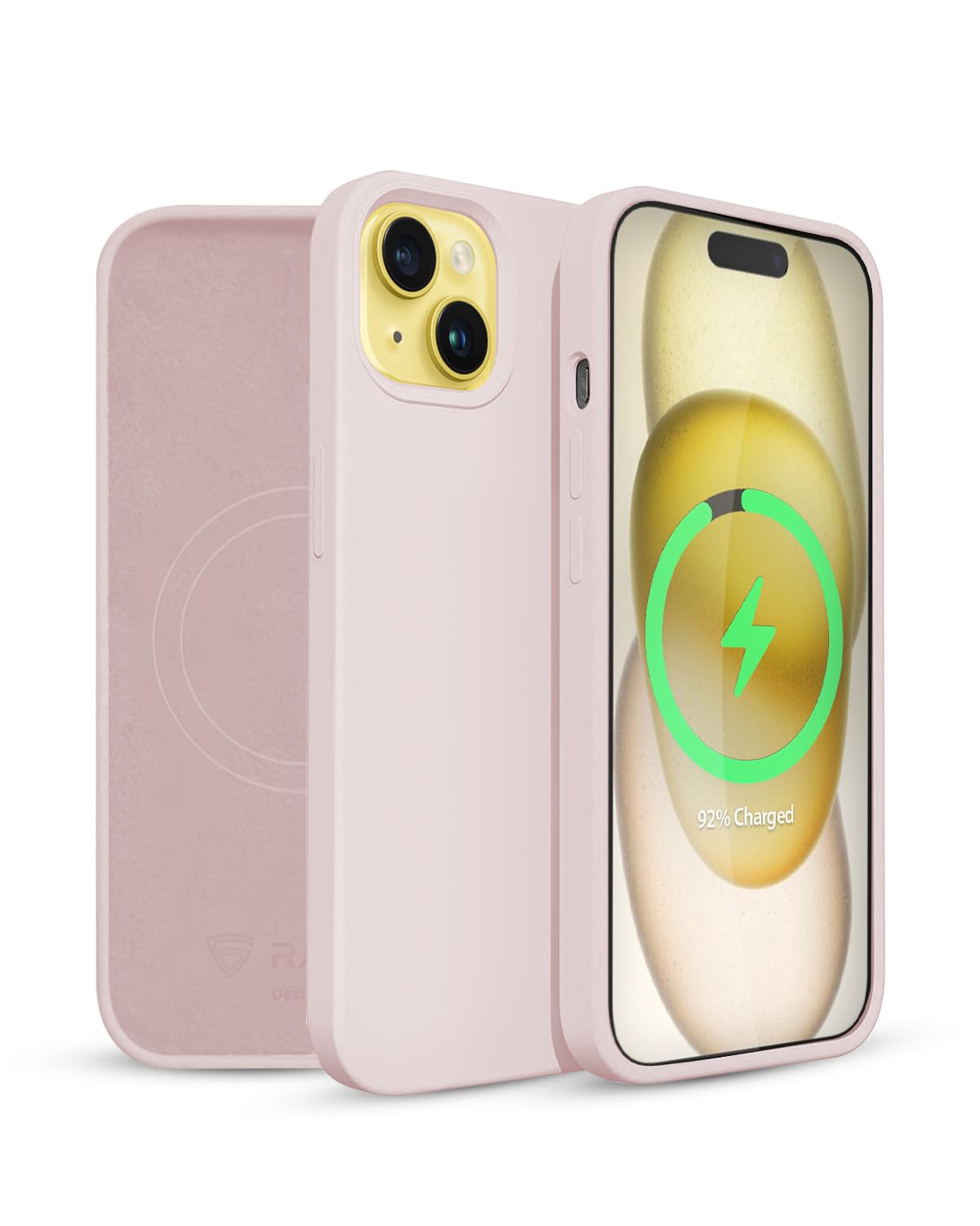 RAEGR iPhone 15 Case | Magnetic Case | Supports Mag-Safe Wireless Charging | Premium Soft Silicone MagFix Case/Cover Designed for iPhone 15 (6.1-Inch) 2023 - Pink RG10490 (B0CKF1NCBR) Amazon Price History, Amazon Price Tracker