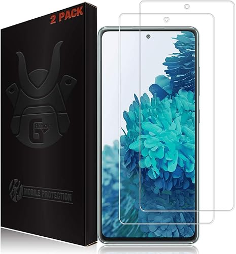 G-Armor Paquete de 2 protectores de pantalla para Samsung Galaxy S20 FE (4G 5G), protector de pantalla de vidrio templado, compatible con fundas de