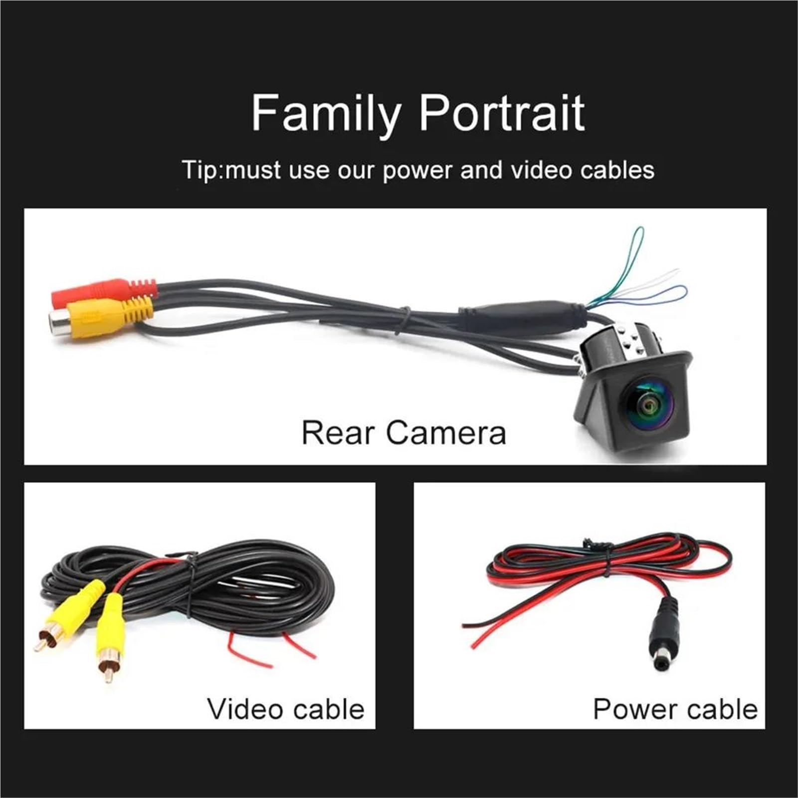 Cámara Trasera Coche Cámara Visión Trasera Coche para Gran Angular AHD 1080P Vídeo Respaldo Vehículo Nocturna Inversa Estacionamiento NTSC(CCD AHD 1080P)