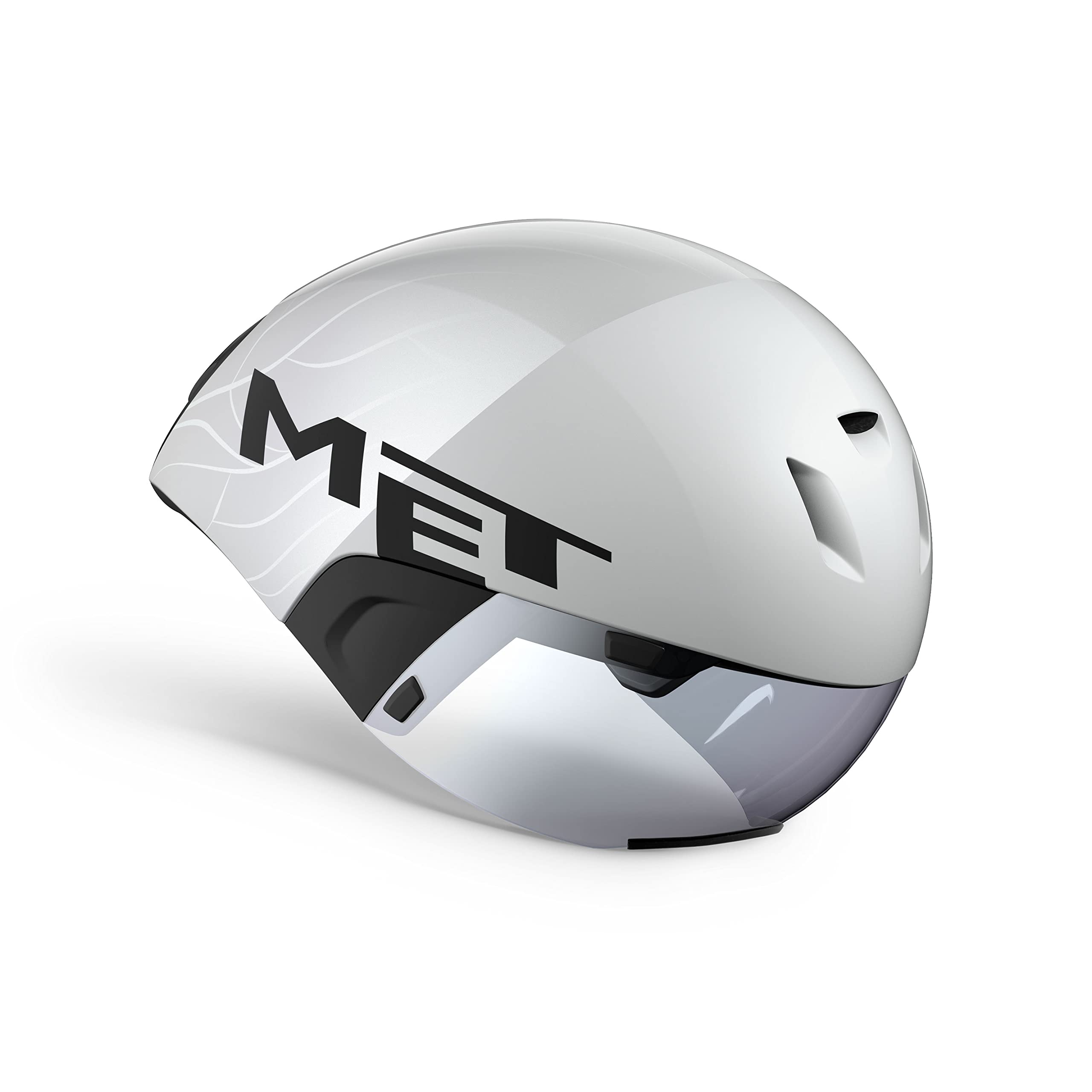 MET - Codatronca Rennradhelm in Weiß/Silber, Größe L (58-61 cm)