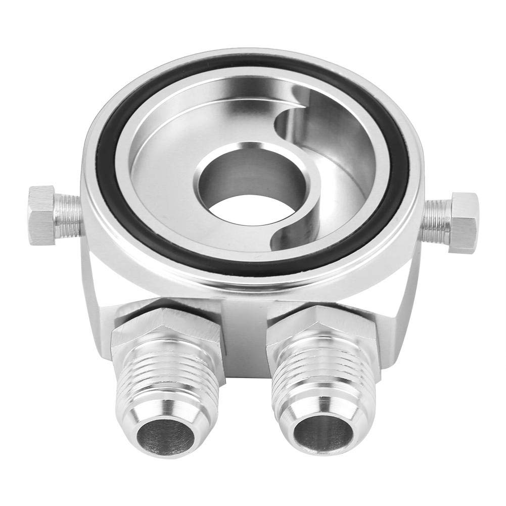 Adaptador de filtro de aceite Aramox tipo sándwich M20 x 1.5, kit de radiador enfriador de aceite 1/8 NPT, aleación de aluminio con juego de reemplazo de juntas extra — view 7