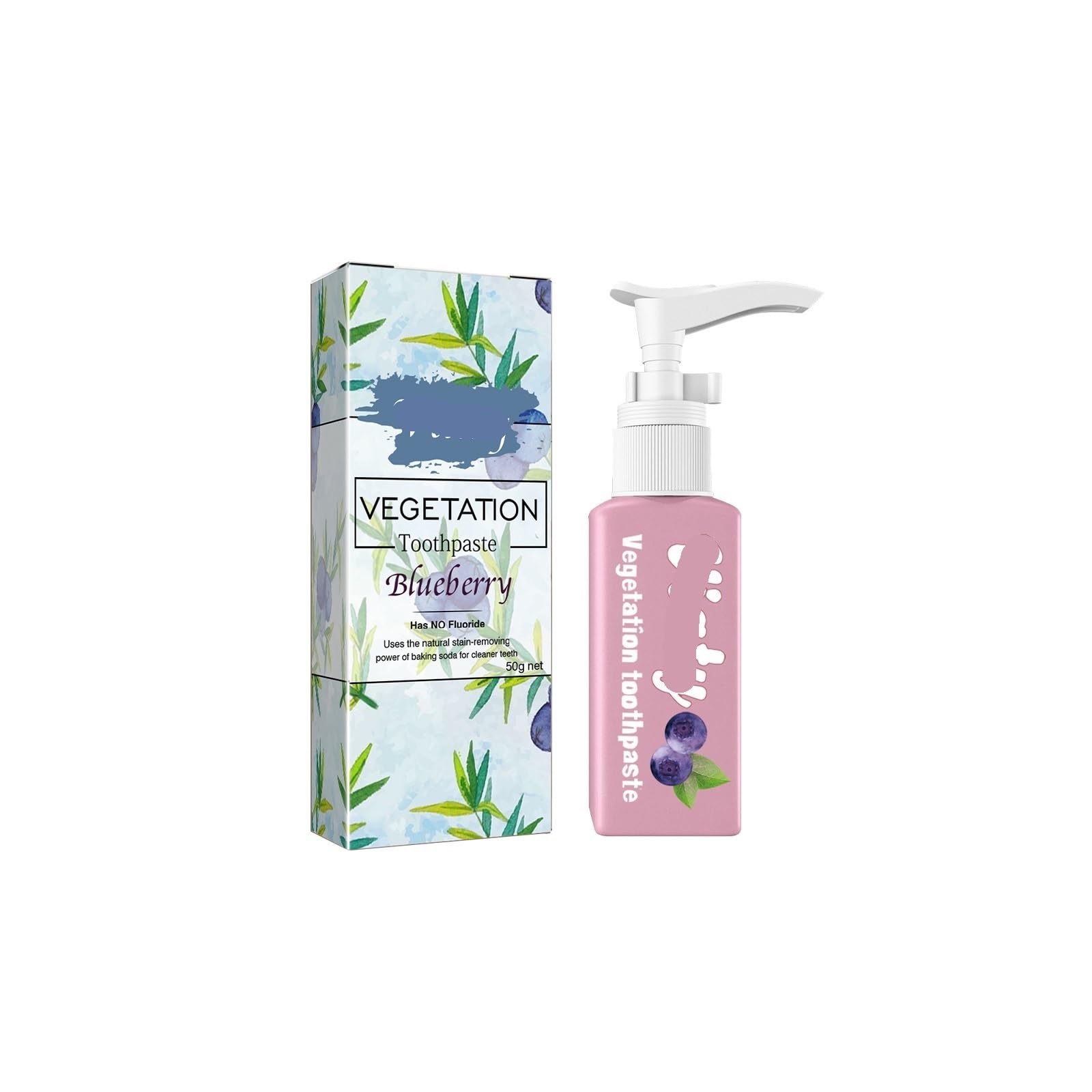 Dentifrice blanchissant à la myrtille soin antitache et haleine fraîche pour hygiène dentaire