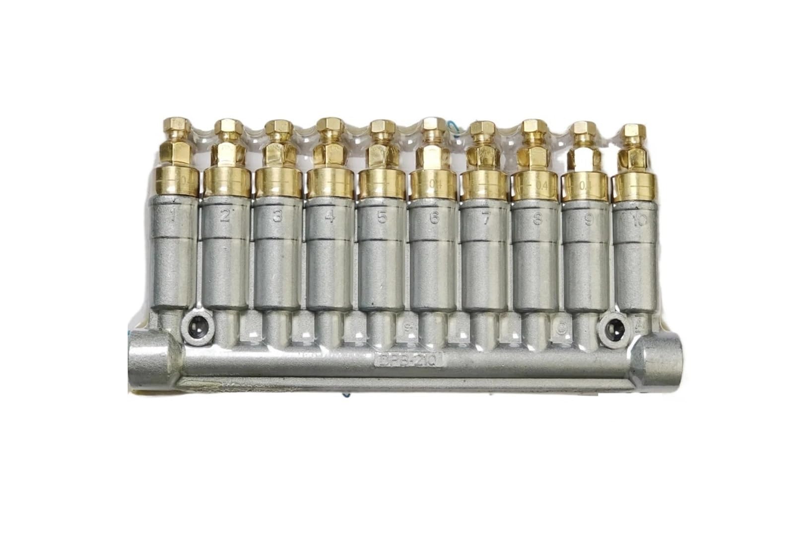 Válvula separadora del inyector lubricante del distribuidor volumétrico de aceite detective | Dispensador múltiple DPB-210 10 vías 0.1CC 0.2CC 0.4CC(DPB-210,0.3CC)
