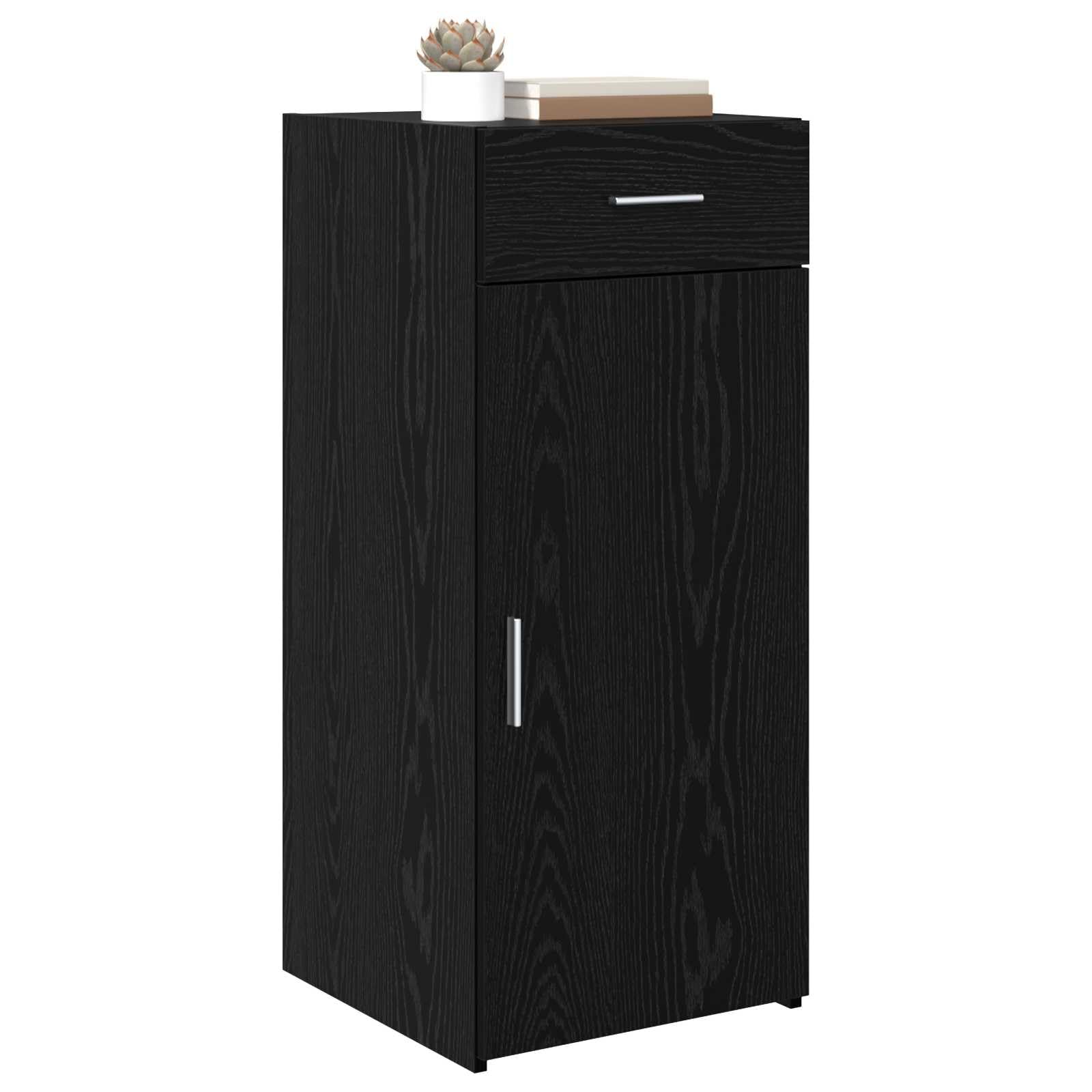vidaXL Armadio Rovere Nero 40x42,5x93 cm Legno ingegnerizzato Rettangolare Moderno