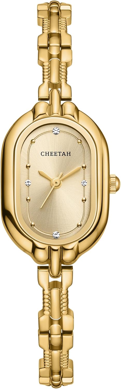 CHEETAH Women’s Gold Dainty Bangle Watch Small Vintage