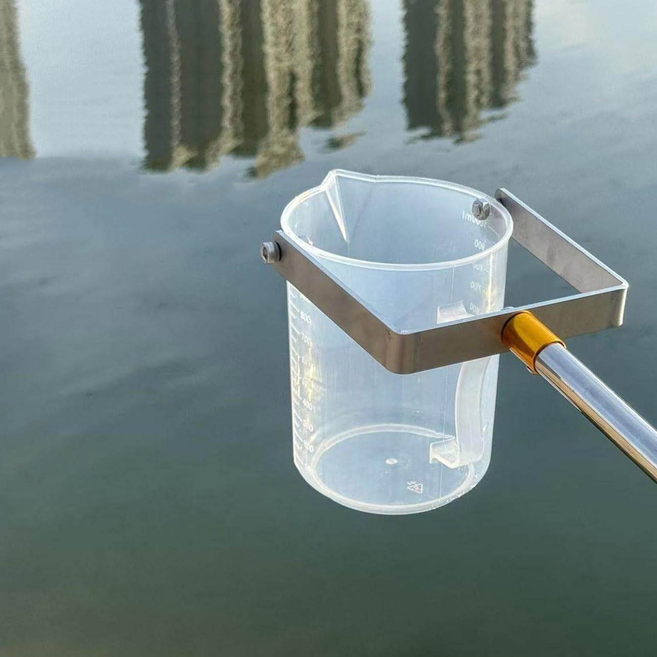 Wasserprobenahme-Löffel Mit Langem Griff, Teleskopisch, Wasserproben-Sammelstange Aus Edelstahl Mit Messbecher 500/1000 Ml, Reservoir/Teich(P500ML,60-150cm/2-4.9ft)