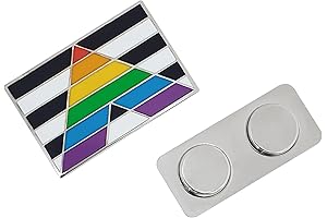 Straight Ally Cisgender Alliance PFLAG GLAAD Pride LGBTQIA+ Enamel Lapel Pin