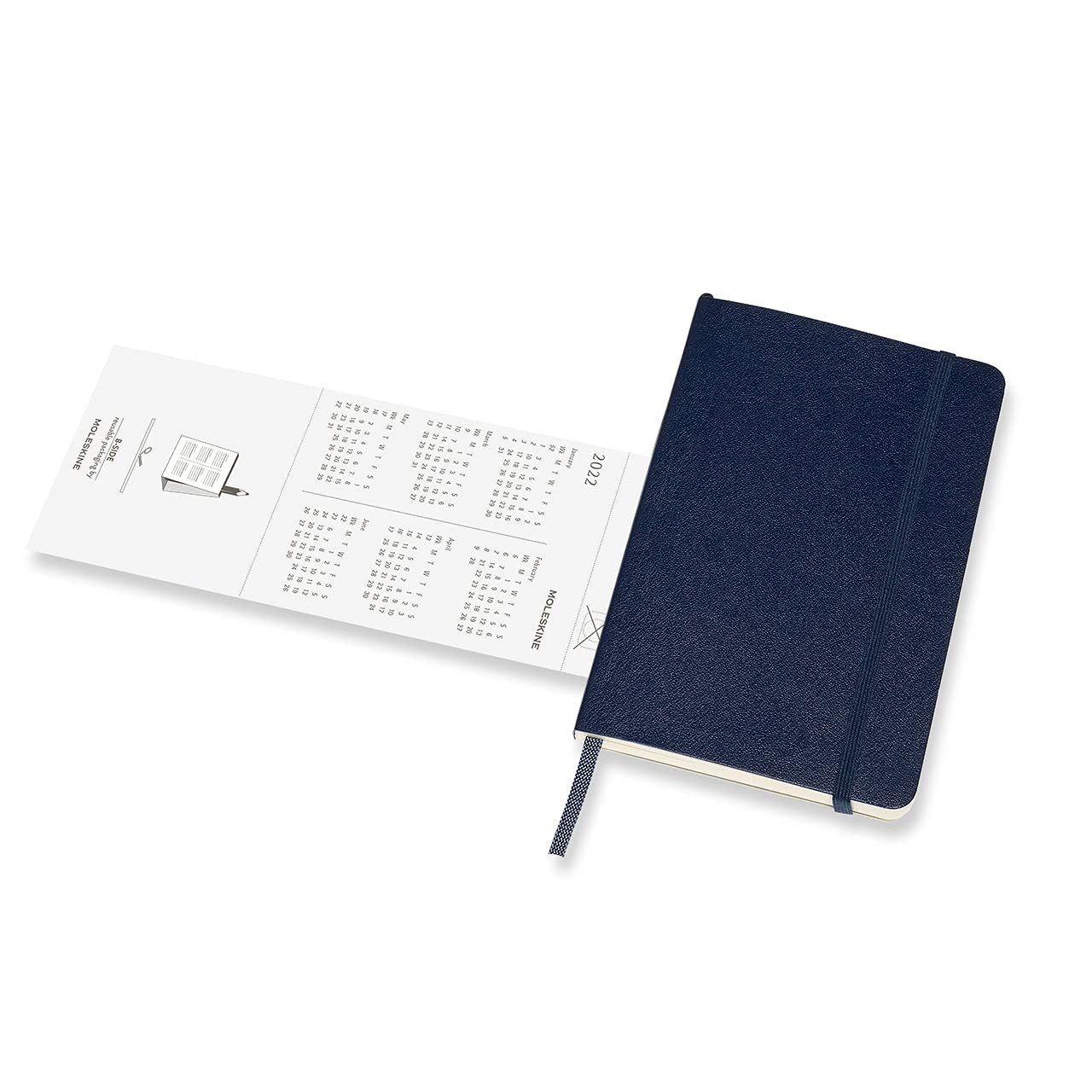 Moleskine 2022 Weekly Calendar, 12-Month Weekly Planner Calendar And Notebook, Hard Cover, Large Format 13 X 21 Cm, Colour Bougainville Pink, 144 Pages