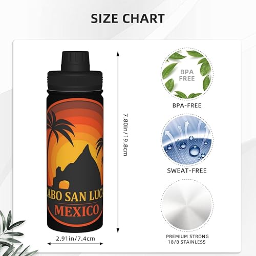 Miniatura 5 de Cabo San Lucas México - Taza de viaje de acero inoxidable con aislamiento térmico de 18 onzas