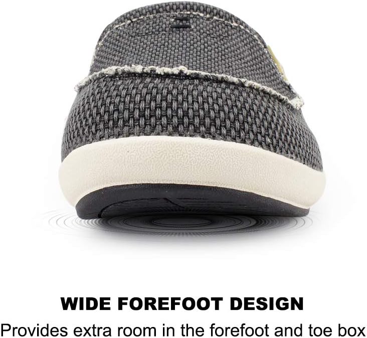 Mens Slippers with Arch Support, Canvas House Slipper for Men with Velvet Lining, Slip On Clog, Indoor Outdoor House Shoes with Anti-Skid Rubber Sole - Image 8