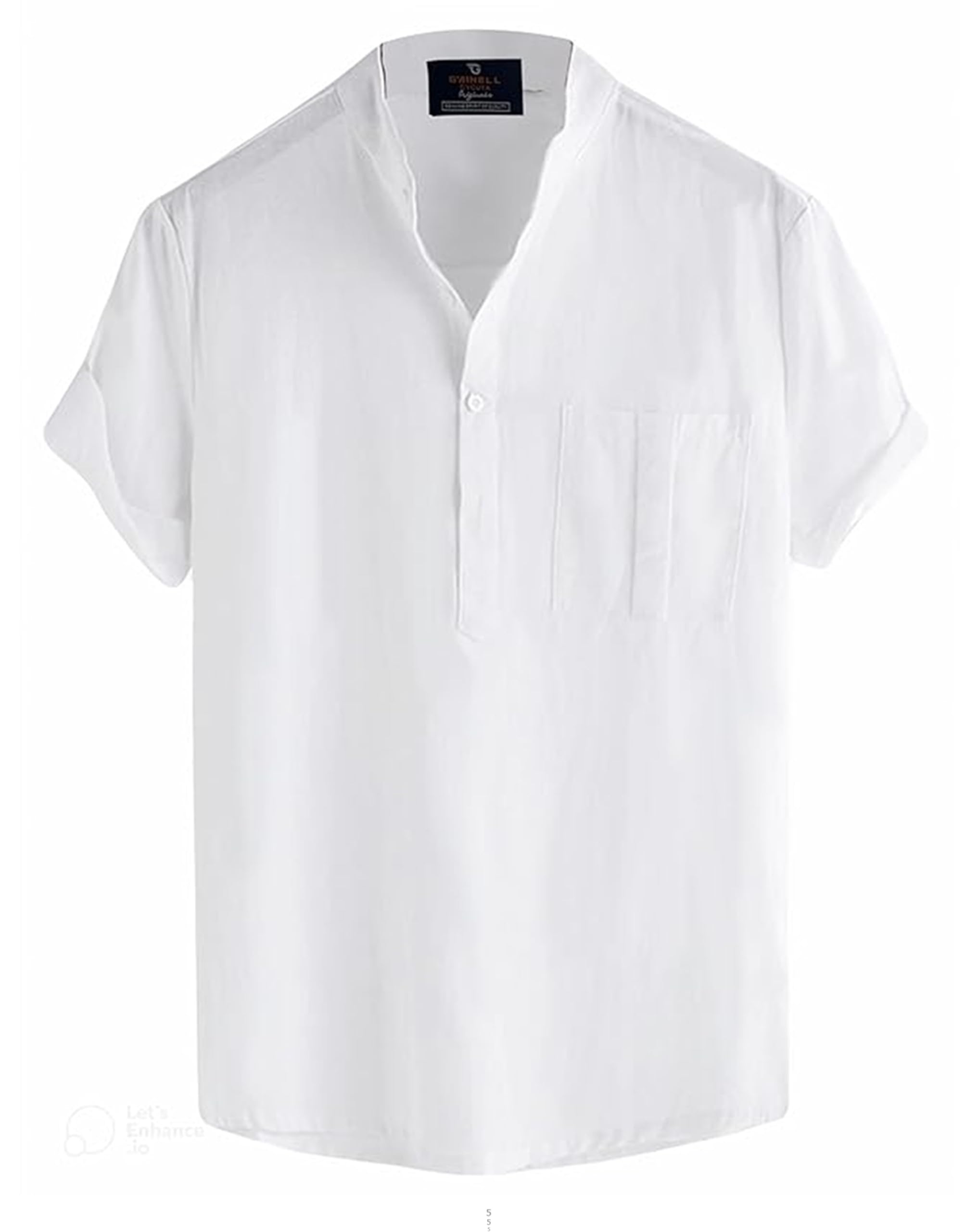 bollywood designer Men's Cotton Half Sleeve Pocket Short Straight Superfine Mandarin Chinese Collar Front Open Kurta-picture-27