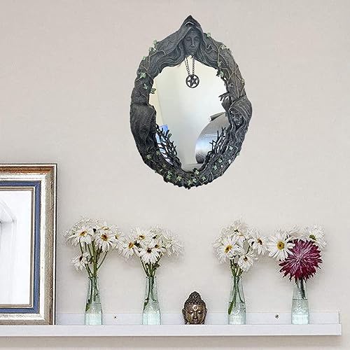 Miniatura 4 de fenlan Espejo de pared de diosa triple luna con espejo colgante retro puntiagudo