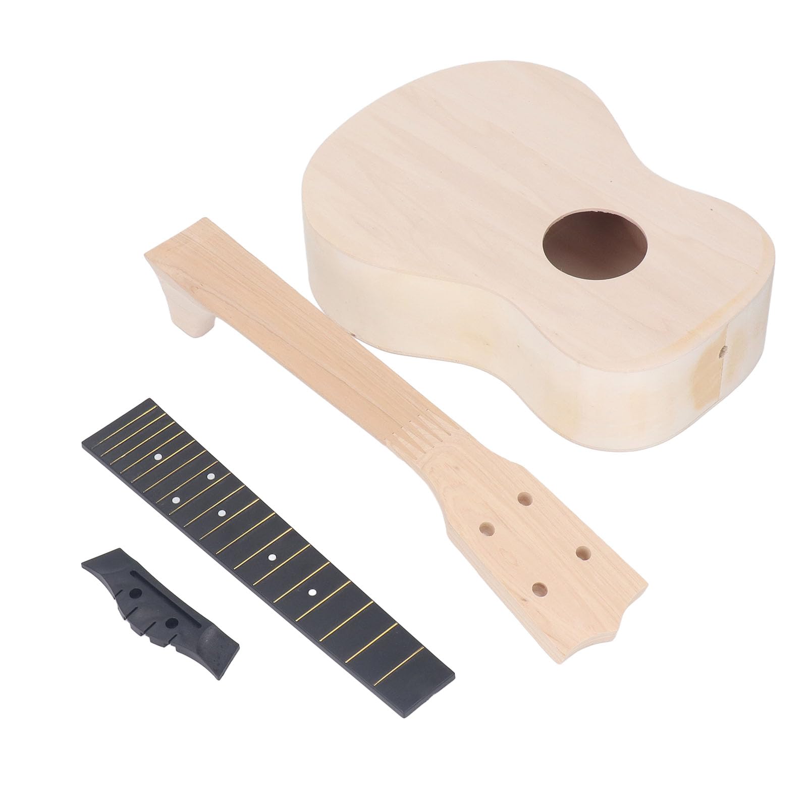 Kit de Ukulélé DIY, Ukulélé en Bois de Tilleul et Acajou de 24 Pouces, Taille Compacte et Léger pour Maison Performance Voyage et Pratique Musicale