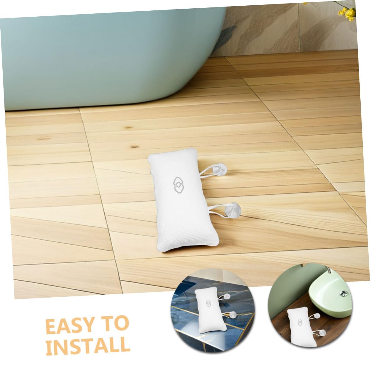 TOYANDONA 3 pezzi Cuscino da Bagno Ergonomico con Poggiatesta e Supporto Collo Soffice e Lavabile con Ventose Antiscivolo per Vasche Profonde per Rilassamento Spa e Bagno Confortevole