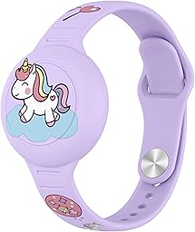 Kids Watchband Compatible with Apple Airtag, Silicone Bracelet Protective Case for AirTag, Anti-Lost Adjustable Wristband for Air Tags, GPS Wristlet Protective Cover for Child/Toddlers
