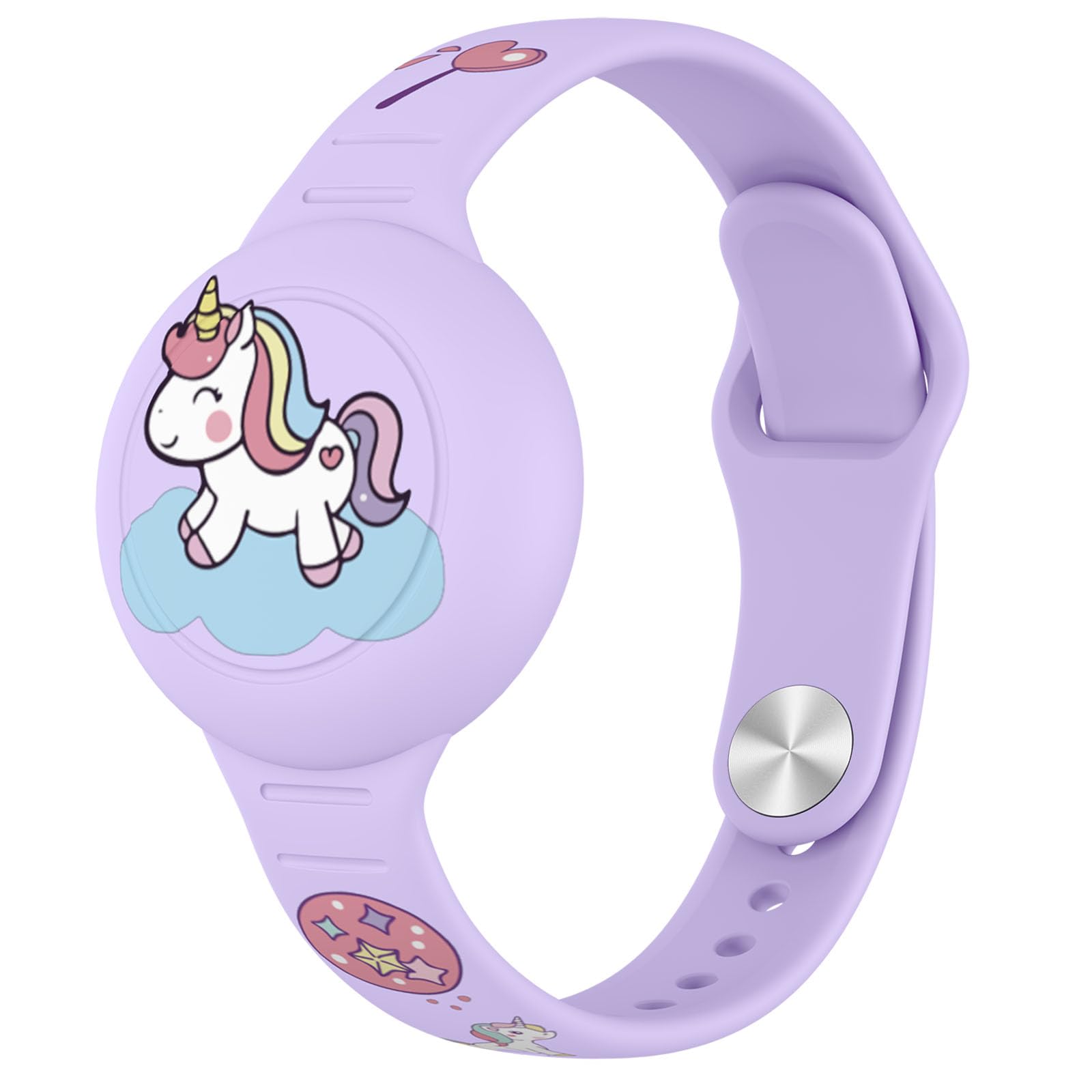 Kids Watchband Compatible with Apple Airtag, Silicone Bracelet Protective Case for AirTag, Anti-Lost Adjustable Wristband for Air Tags, GPS Wristlet Protective Cover for Child/Toddlers - 1