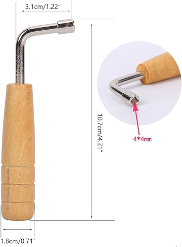 Miniatura 2 de Pines de afinación de arpa en forma de L llave de afinación de arpa martillo de afinación para lira arpa cuerdas reparación instrumentos de cuerda