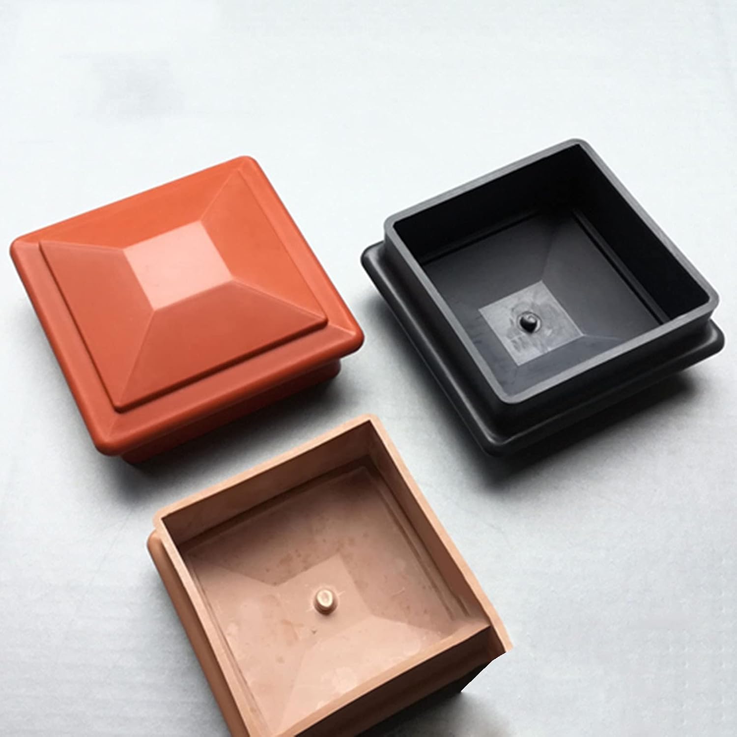 Fence Post Caps, Plastic Acorn Fence Top Finials, Cover for Garden Fence Wood, Pyramid Fence Post Cap, 10 Pcs(Black,100mm)