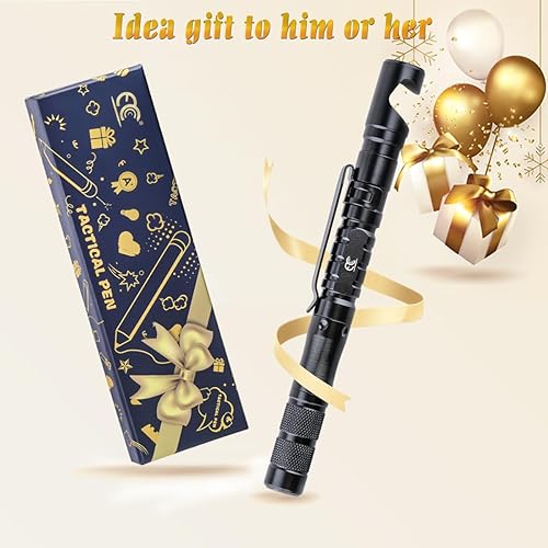 Miniatura 6 de Bolígrafo táctico 8 en 1 multiherramienta con soporte para teléfono, lápiz capacitivo, regalos para hombres, bolígrafo EDC para autodefensa, uso