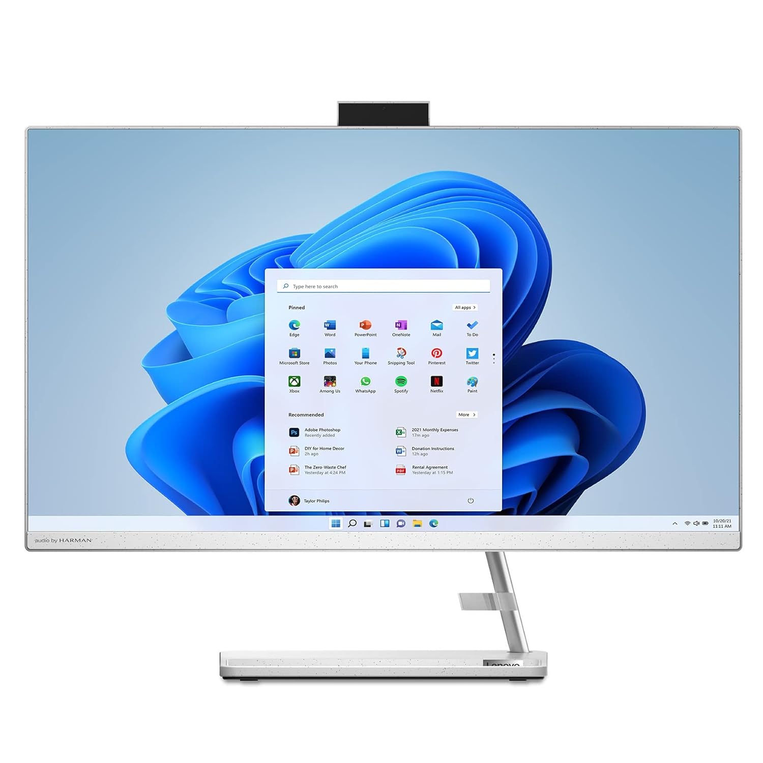 Lenovo IdeaCentre AIO 3 12th Gen Intel i5 27″ FHD IPS 3-Side Edgeless All-in-One Desktop with Alexa Built-in (16GB/512GB SSD/Win11/MS Office 2021/IR Camera/Wireless Keyboard & Mouse) F0GJ00F5IN