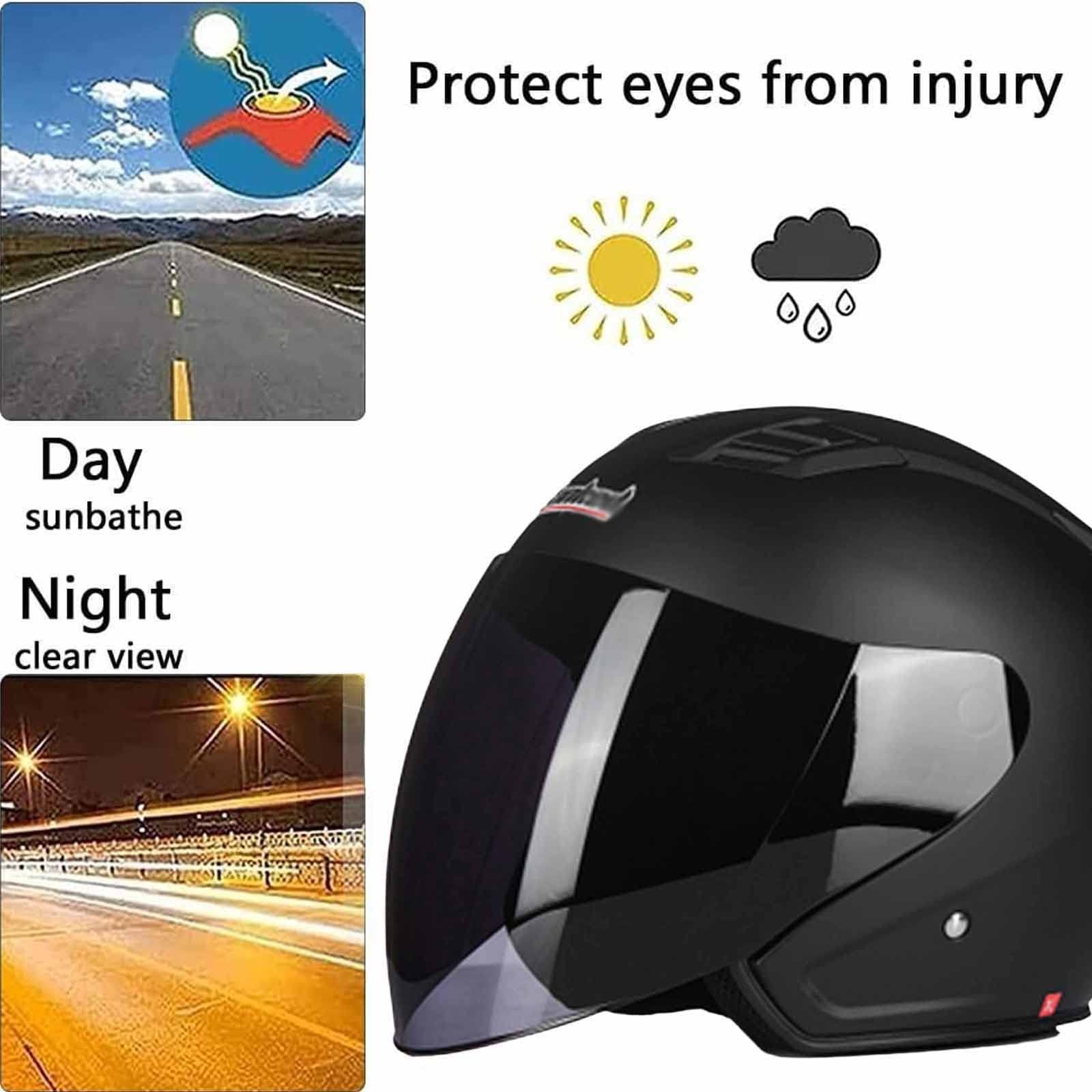 Caschi Jet e Demi-Jet Moto Casco Jet Motorino Vintage Casco Pilota Cruiser Casco Scooter DOT/ECE Casco Certificato Unisex 3/4 Mezzo Casco Donne Uomini Adulti