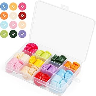 180 Piezas Botones de Colores con 20 mm Resina para Manualidades,Botones Redondos con 4 Agujeros,para Costura y Tejer, Manualidades, Decoración