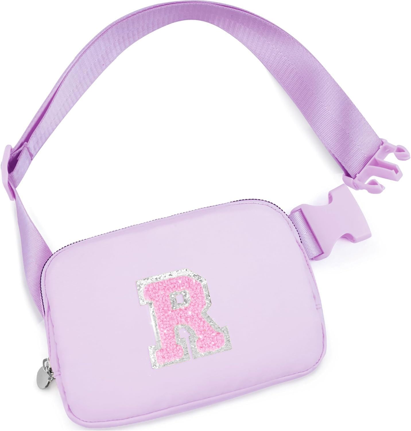 Christmas Birthday Gifts for Women,Fanny Pack for Kids Teens,Crossbody Bag for Girls,Initial Waist Packs for Sister Daughter,Belt Bag Trendy Preppy