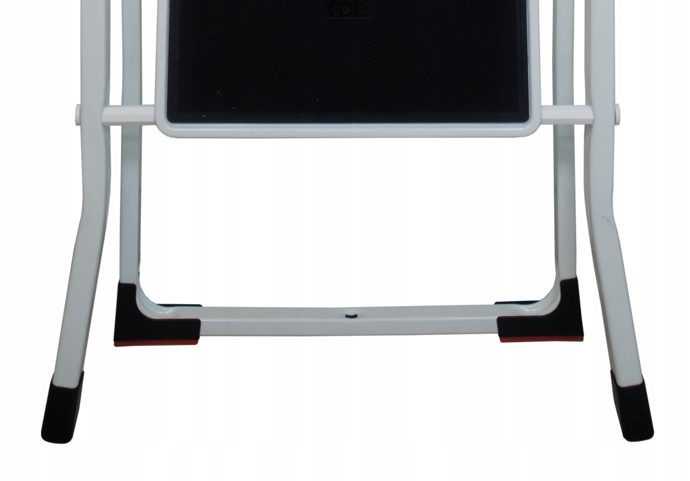 Scaletta pieghevole con 3 gradini, resistente fino a 150 kg, pieghevole, superficie antiscivolo, salvaspazio e sicura (bianco e nero)