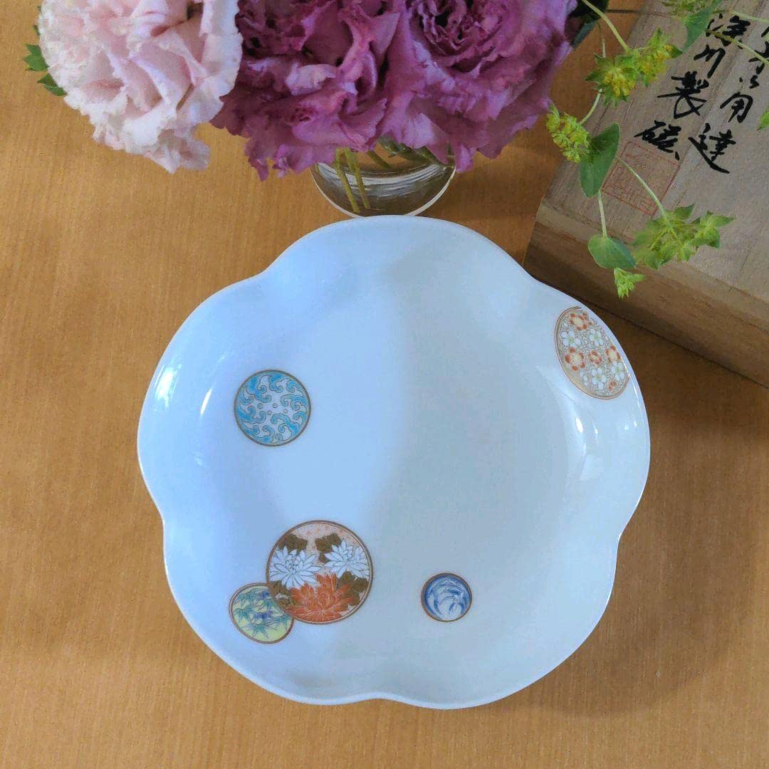 Amazon.co.jp: ✿ ♪深川製磁 木箱付き 寿赤絵 梅型 6号鉢 中鉢 盛鉢