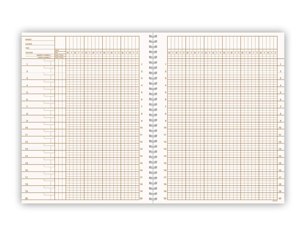 Whaley Gradebook (9 x 12 inches) 3-Line Grade Record Book, Four 10-Week Sessions (9GB-049) - Image 2