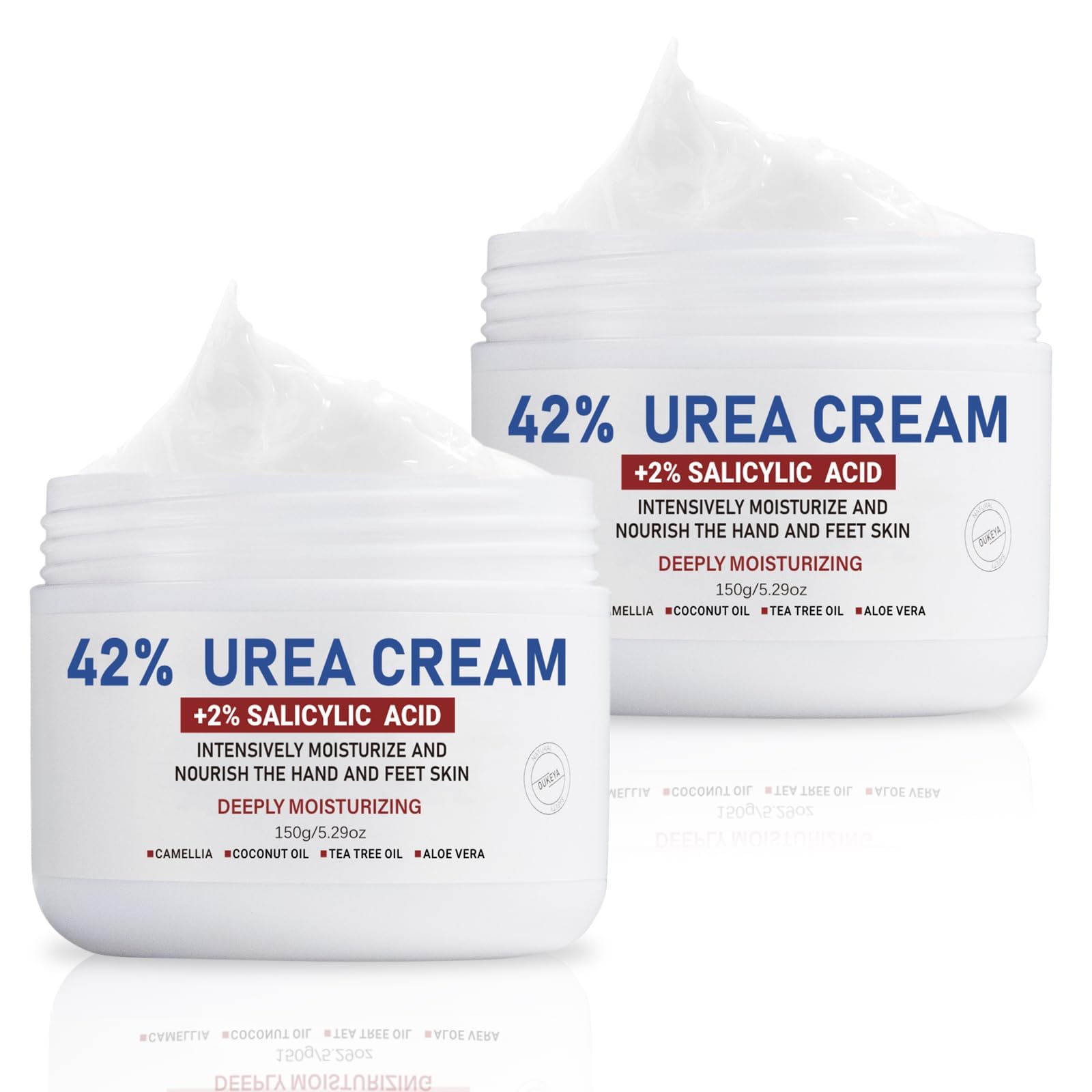 OUKEYA Urea Cream 42% plus Salicylic Acid 2%, Urea Foot Hand Cream for Dry Cracked Feet Heels, Elbows