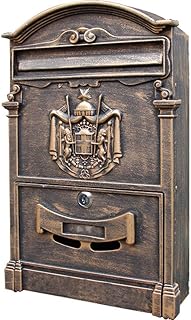 Zewnętrzna skrzynka pocztowa z zamkiem Europejski Retro Kreatywny zamek z zewnętrzną wodoodporną skrzynką pocztową Villa, Nadaje się do willi, dziedzińców, domów - Dostępnych jest wiele kolorów (#) (