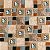 Simple Tile - 5 Sheets Glass and Stone Mosaic Tile for Kitchen Backsplash, Bathroom Shower Wall, Etc, "Mini Teseo Collection", Mixed Squares, 12"X12"X5/16" (Set of 5 Sheets, GM 8306 - Pyramid)