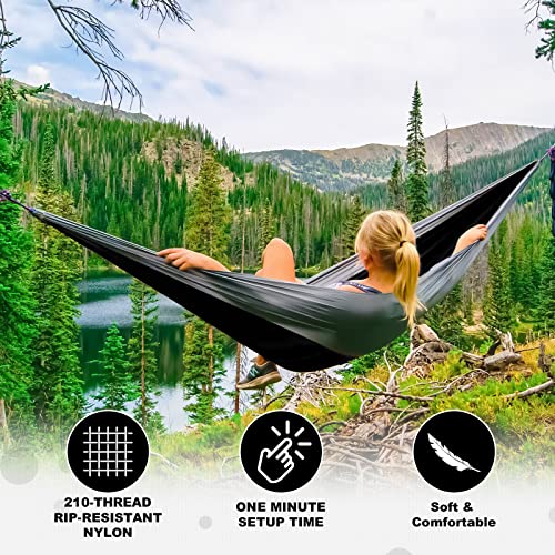 SZHLUX Camping Hammock Double Portable Hammocks Camping Accessories and Camping Gear,Great for Hiking,Outdoor,Beach,Camping - Image 5