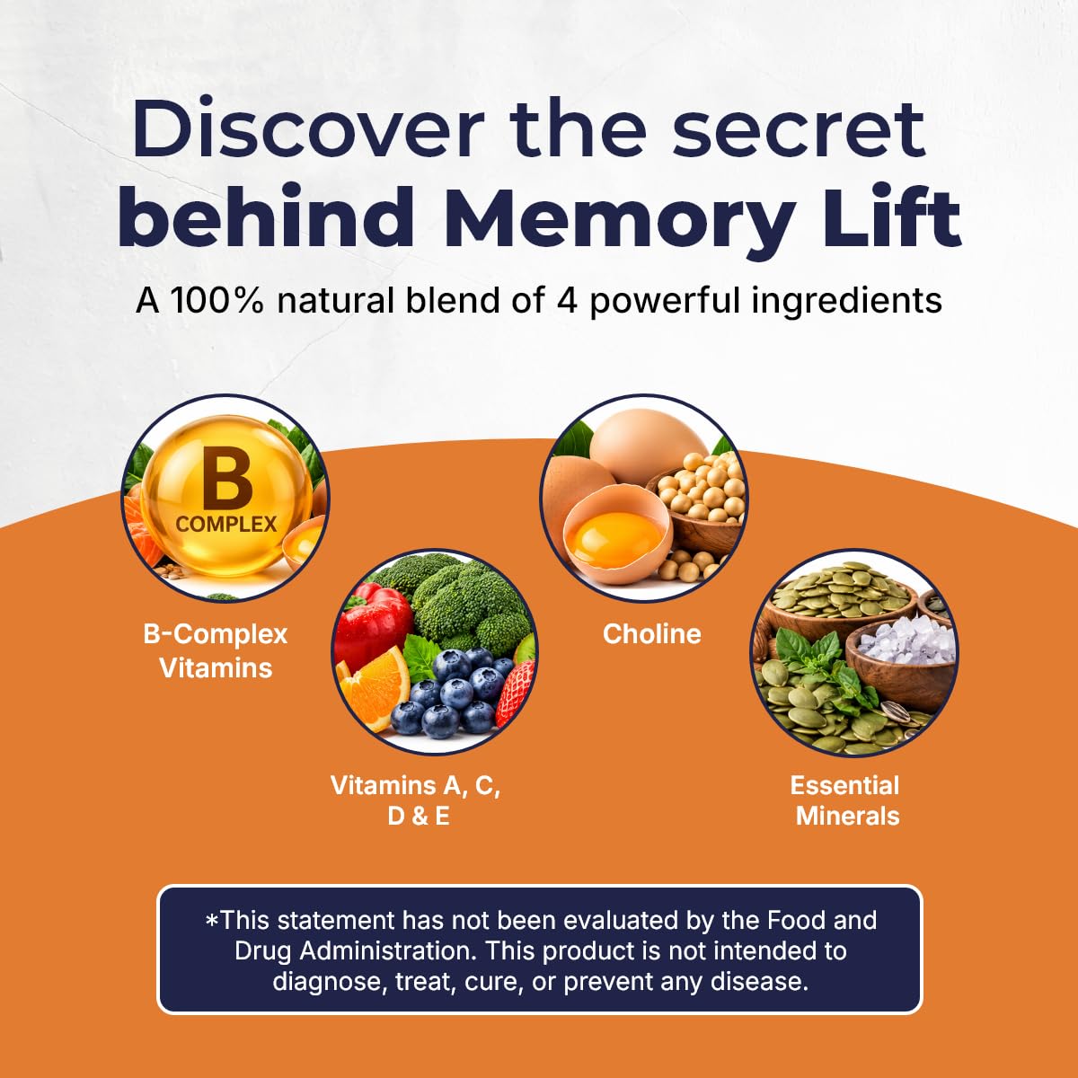 Memory Lift – Vitamins A, C, D, E & B-Complex – 60 Ct, 2 Month Supply — Amazon image 9