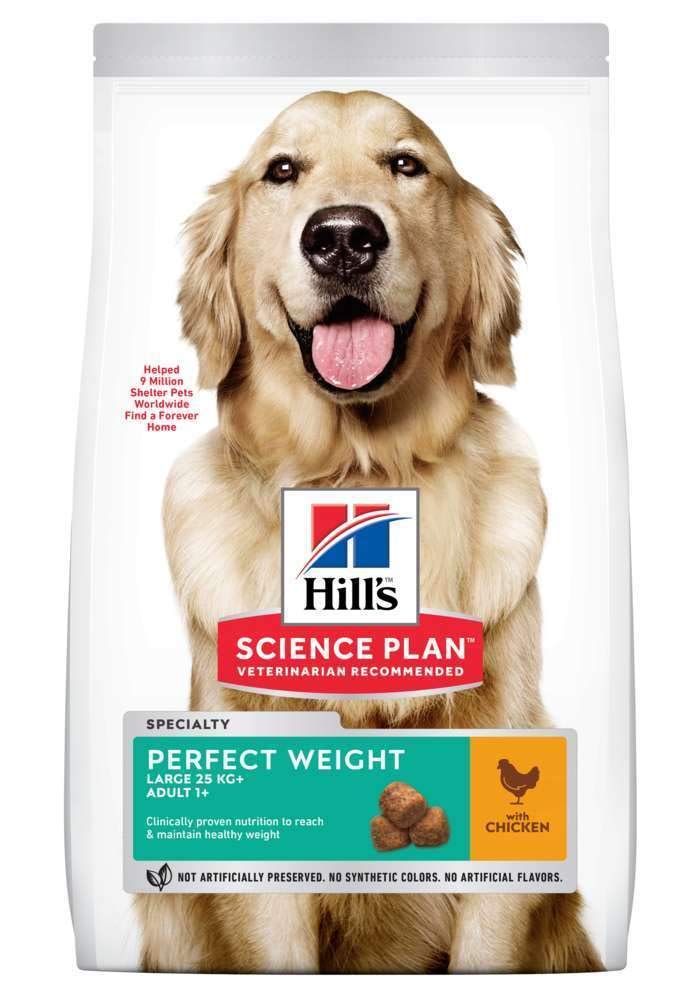 Hill's Science Plan Adult Perfect Weight Large Breed Dog Food with Chicken - 12KG