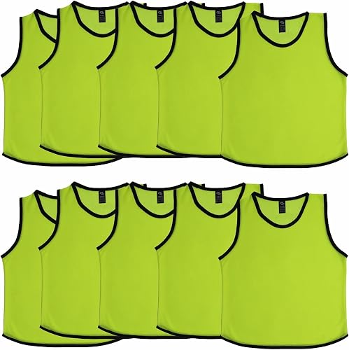Ronex Training Bibs/Vest Set – Pack of 10 (Junior) Lime/Black