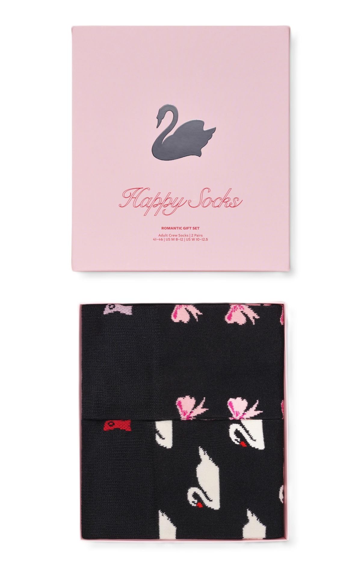 Happy Socks Calzini crew con motivo a cigni e confezioni regalo per uomo e donna, 36-40 e 41-46