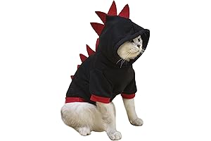 QWINEE Dinosaur Dog Hoodie Dog Warm Jacket Christmas Halloween Dog Costume Dog...