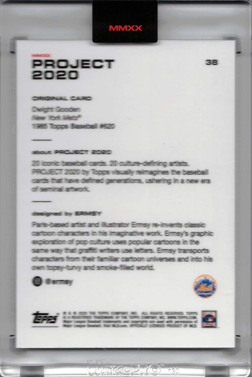 Topps Project 2020 Baseball Card #38 1985 Dwight Gooden by Ermsy - Only 1,864 made!