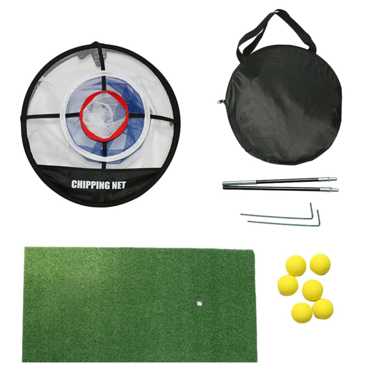 Red de Práctica de Golf Plegable de Nylon Negro para Golfistas