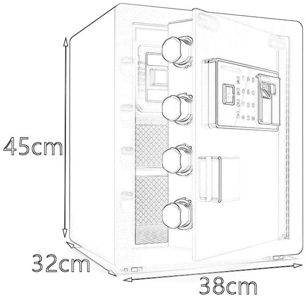Caja fuerte de alta seguridad para el hogar y la oficina, depósito de acero antirrobo mejorado con contraseña y acceso a huellas dactilares, ideal para finanzas y objetos de valor, color marrón