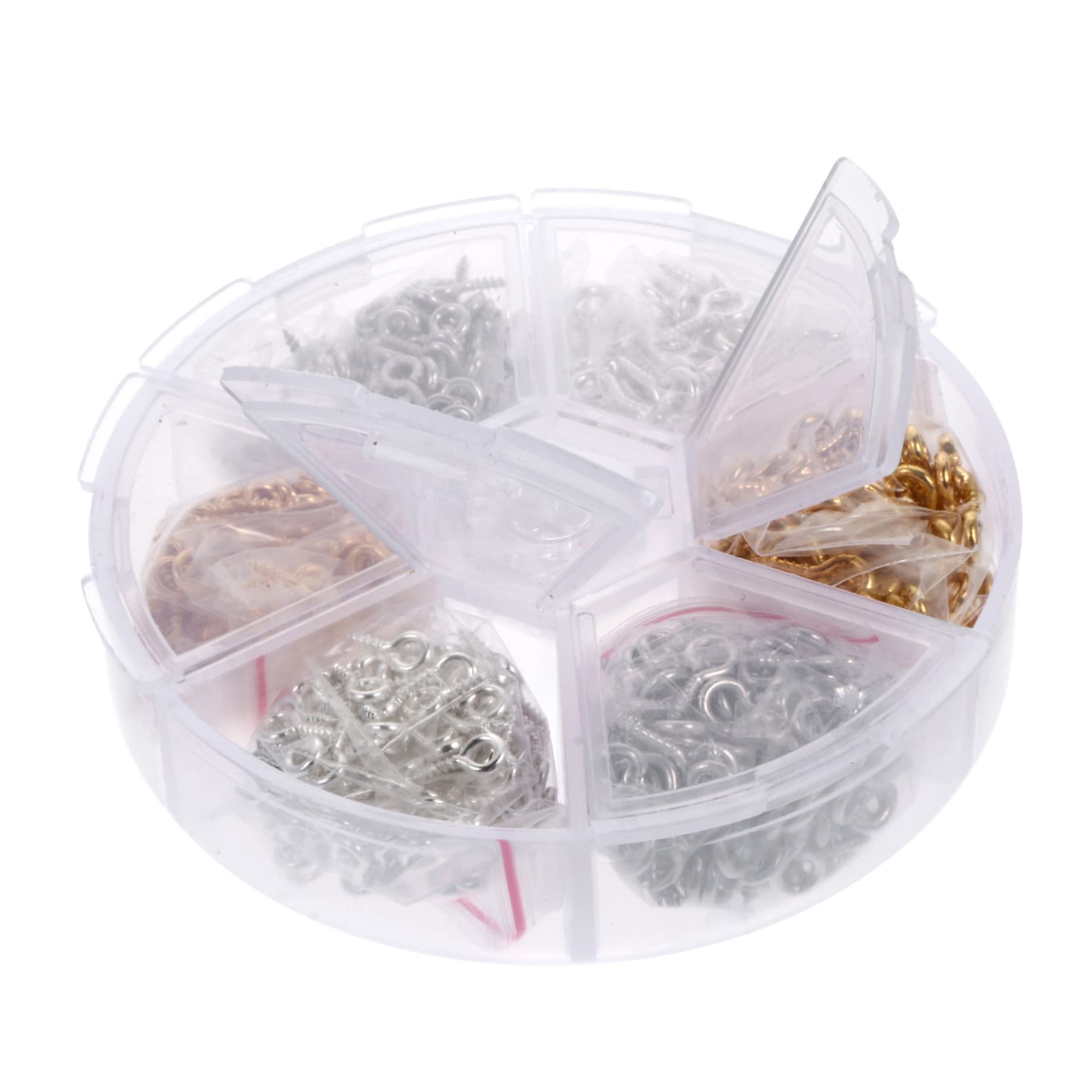 NULYLU 750pcs Jewelry Eyelet Screw Eye Pin Screws Kit for DIY for DIY Jewelry Making Projects