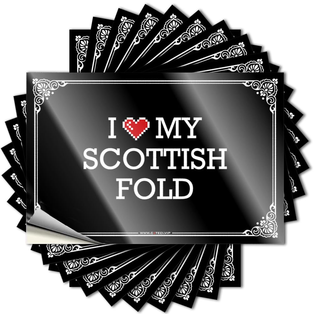 Western Bathroom Decal, Stitch Helmet I Love My Scottish Fold | Funny Quote Halloween Decals(8X12CM)