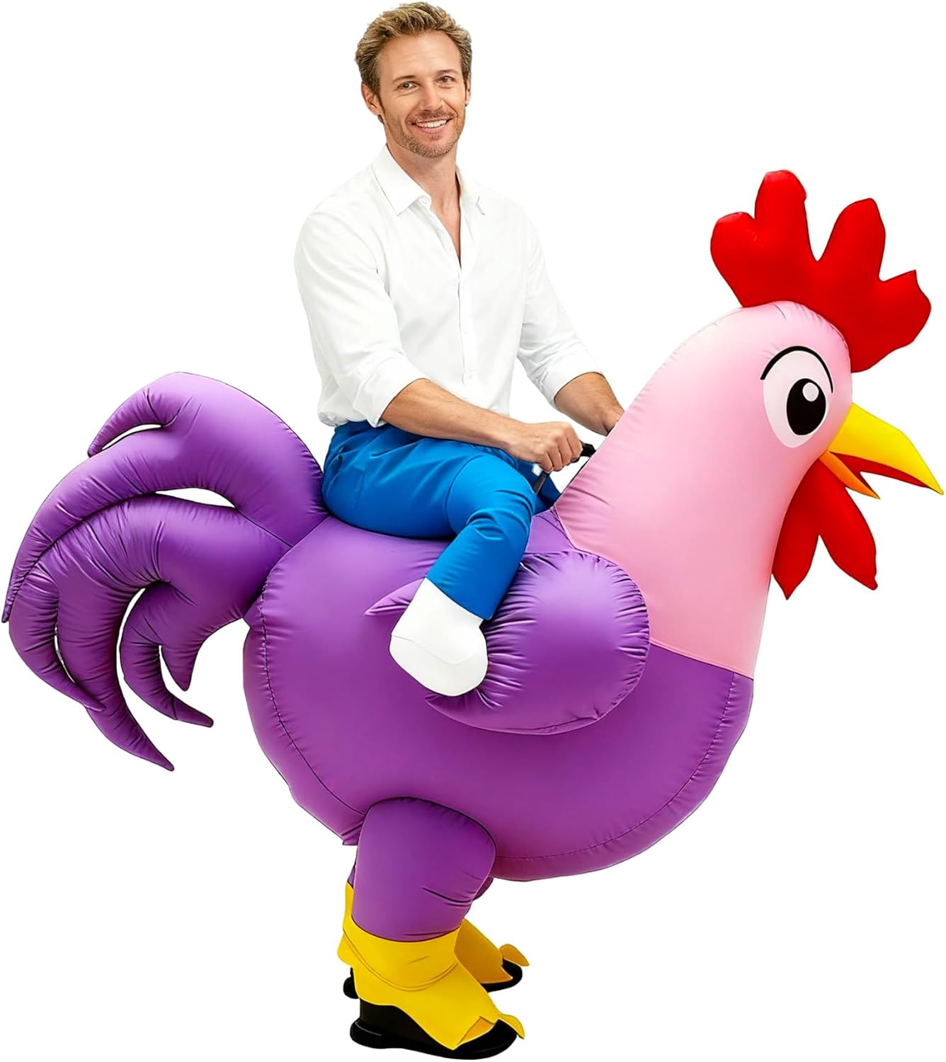 Inflatable Halloween Costumes for Adult Chicken Costume for Halloween Funny Riding Costume Men Women Cosplay Party - Image 2