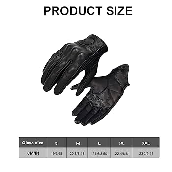 Amazon.com: Fashion Leather Motorcycle Full Finger Gloves